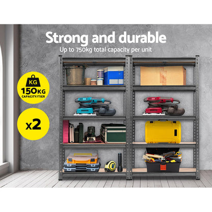 Giantz 2x1.5M Garage Shelving Warehouse Rack Storage Racking Storage Steel - Cosy Abode
