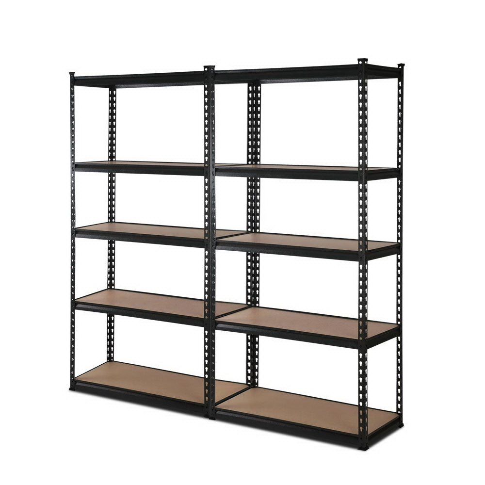 Giantz 2x1.8M Garage Shelving Warehouse Rack Pallet Racking Storage Shelve Black - Cosy Abode