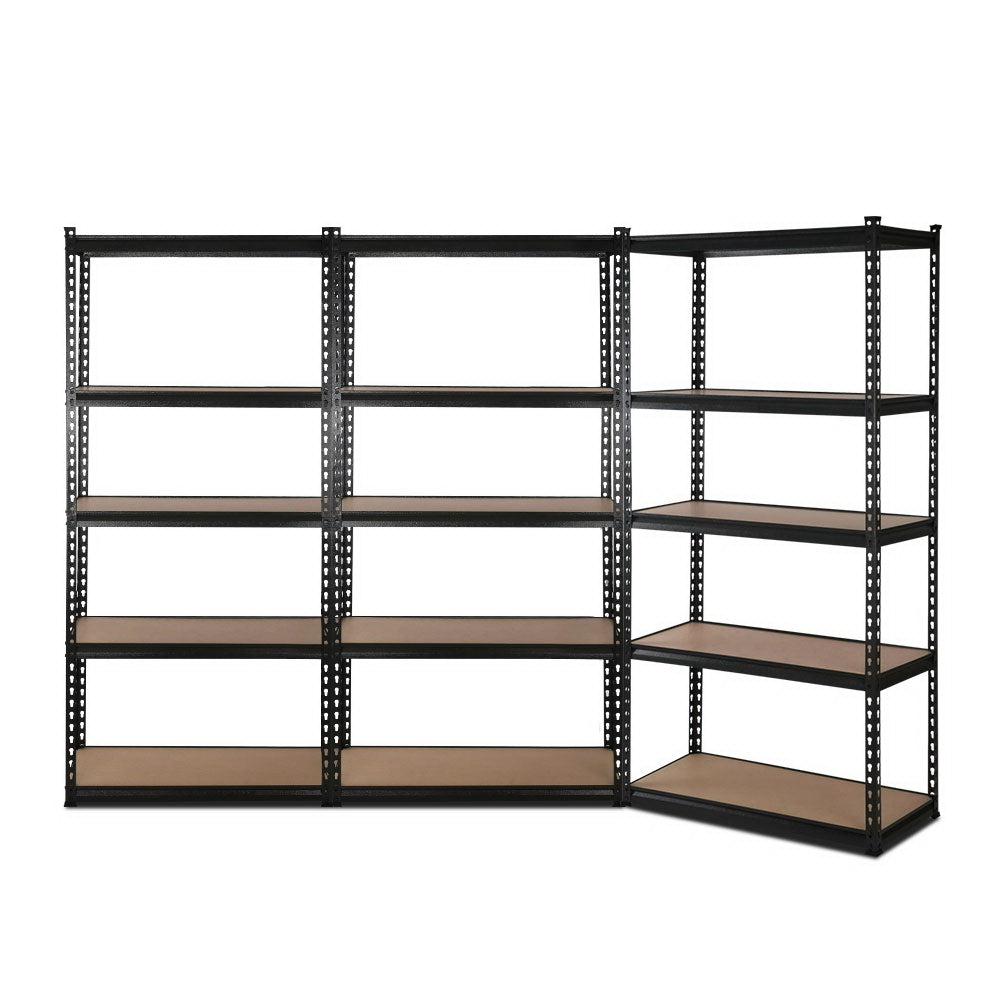 Giantz 3x1.8M Garage Shelving Warehouse Rack Pallet Racking Storage Shelve Black - Cosy Abode