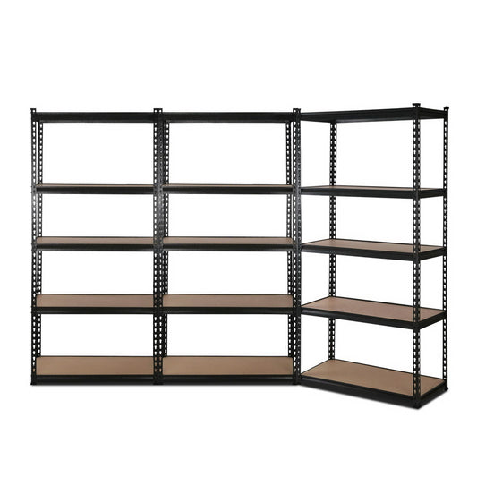 Giantz 3x1.8M Garage Shelving Warehouse Rack Pallet Racking Storage Shelve Black - Cosy Abode