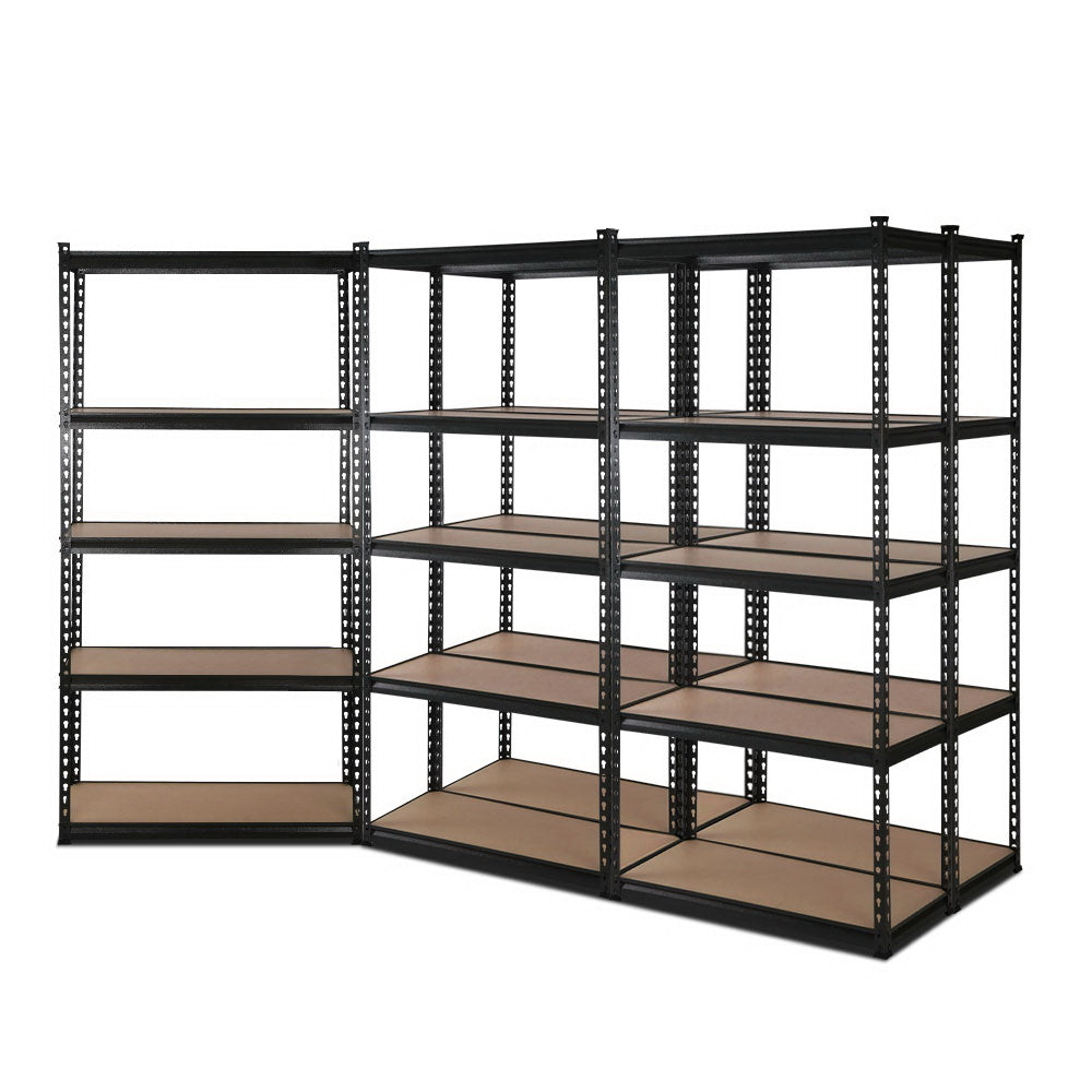 Giantz 5x1.8M Garage Shelving Warehouse Rack Pallet Racking Storage Shelve Black - Cosy Abode