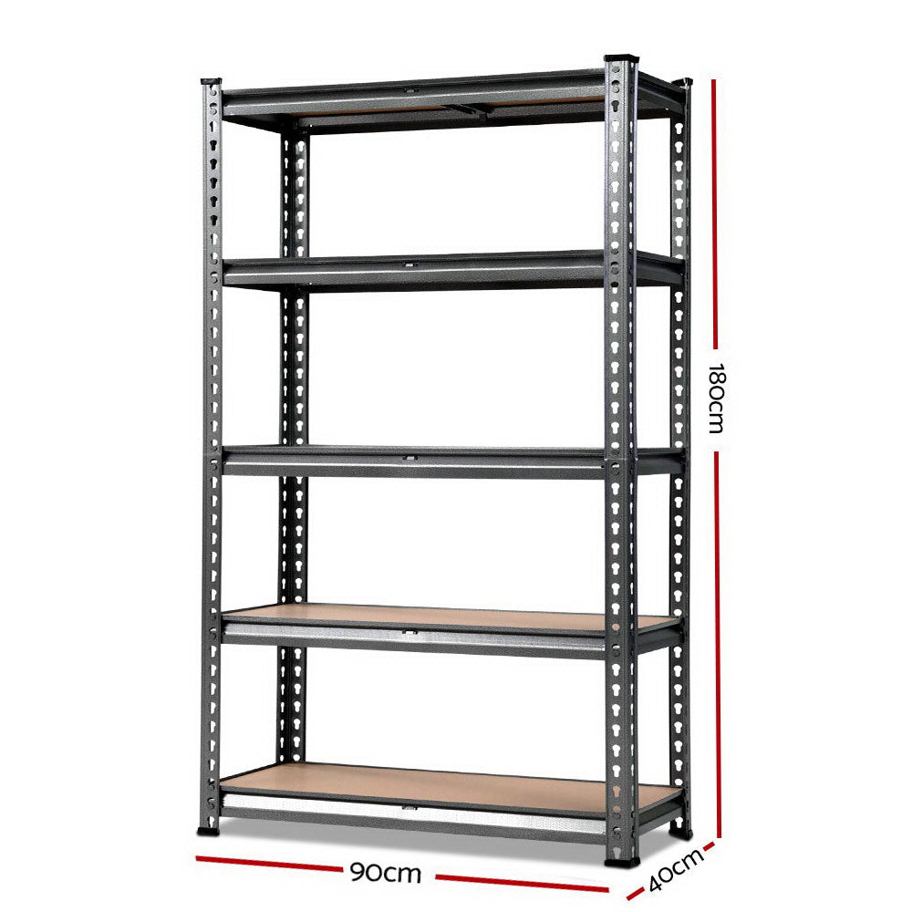 Giantz 1.8M Garage Shelving Warehouse Rack Pallet Racking Storage Shelf Charcoal - Cosy Abode