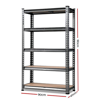 Giantz 1.8M Garage Shelving Warehouse Rack Pallet Racking Storage Shelf Charcoal - Cosy Abode