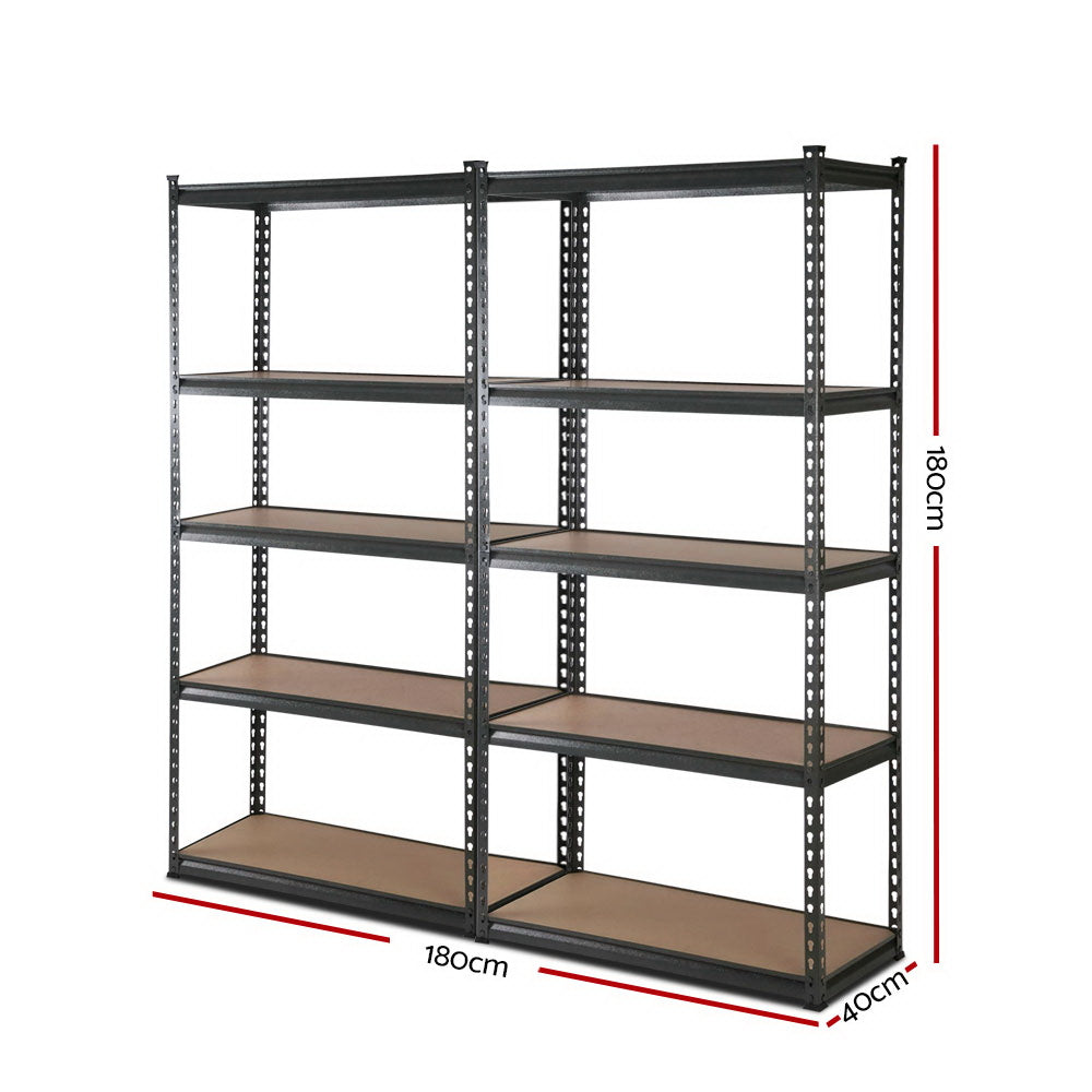 Giantz 2x1.8M Garage Shelving Warehouse Rack Pallet Racking Storage Charcoal - Cosy Abode