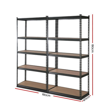 Giantz 2x1.8M Garage Shelving Warehouse Rack Pallet Racking Storage Charcoal - Cosy Abode