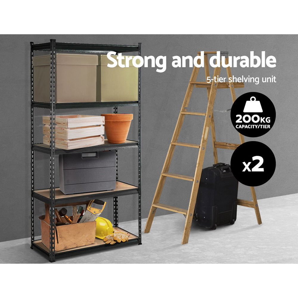 Giantz 2x1.8M Garage Shelving Warehouse Rack Pallet Racking Storage Charcoal - Cosy Abode