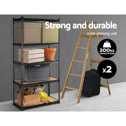 Giantz 2x1.8M Garage Shelving Warehouse Rack Pallet Racking Storage Charcoal - Cosy Abode