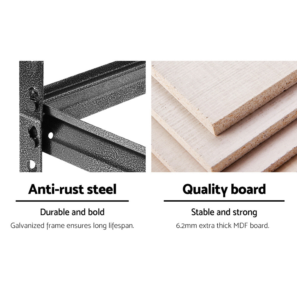 Giantz 5x1.8M Garage Shelving Warehouse Rack Pallet Racking Storage Charcoal - Cosy Abode