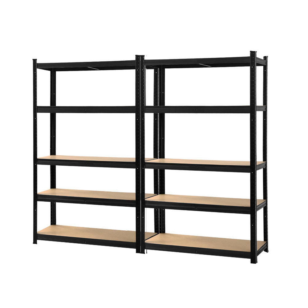 Giantz 2x1.8M Garage Shelving Warehouse Rack Pallet Racking Storage Shelf Black - Cosy Abode