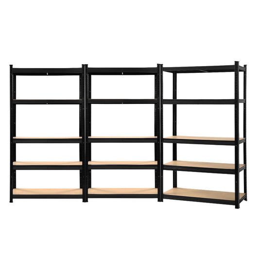 Giantz 3x1.8M Garage Shelving Warehouse Rack Pallet Racking Storage Shelf Black - Cosy Abode