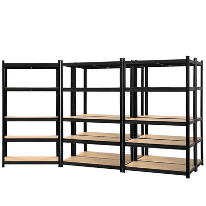 Giantz 5x1.8M Garage Shelving Warehouse Rack Pallet Racking Storage Shelf Black - Cosy Abode