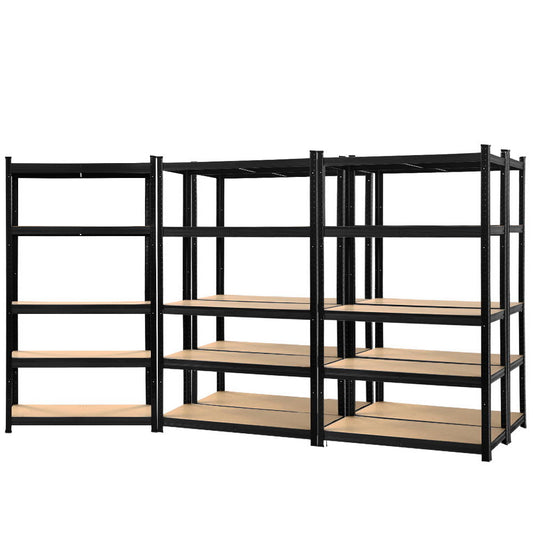 Giantz 5x1.8M Garage Shelving Warehouse Rack Pallet Racking Storage Shelf Black - Cosy Abode