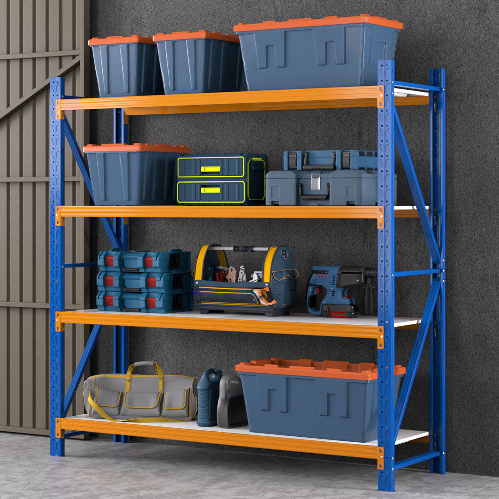 Giantz 2Mx2M Garage Shelving Warehouse Rack Pallet Racking Storage Shelf Blue - Cosy Abode