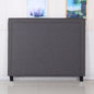Bed Head Queen Charcoal Headboard Upholstery Fabric Studded Buttons - Cosy Abode