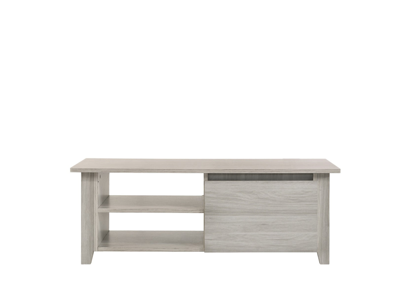 Coffee Table With Open Drawer In White Oak - Cosy Abode