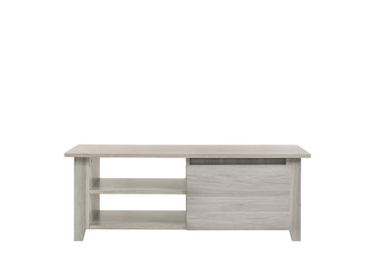Coffee Table With Open Drawer In White Oak - Cosy Abode