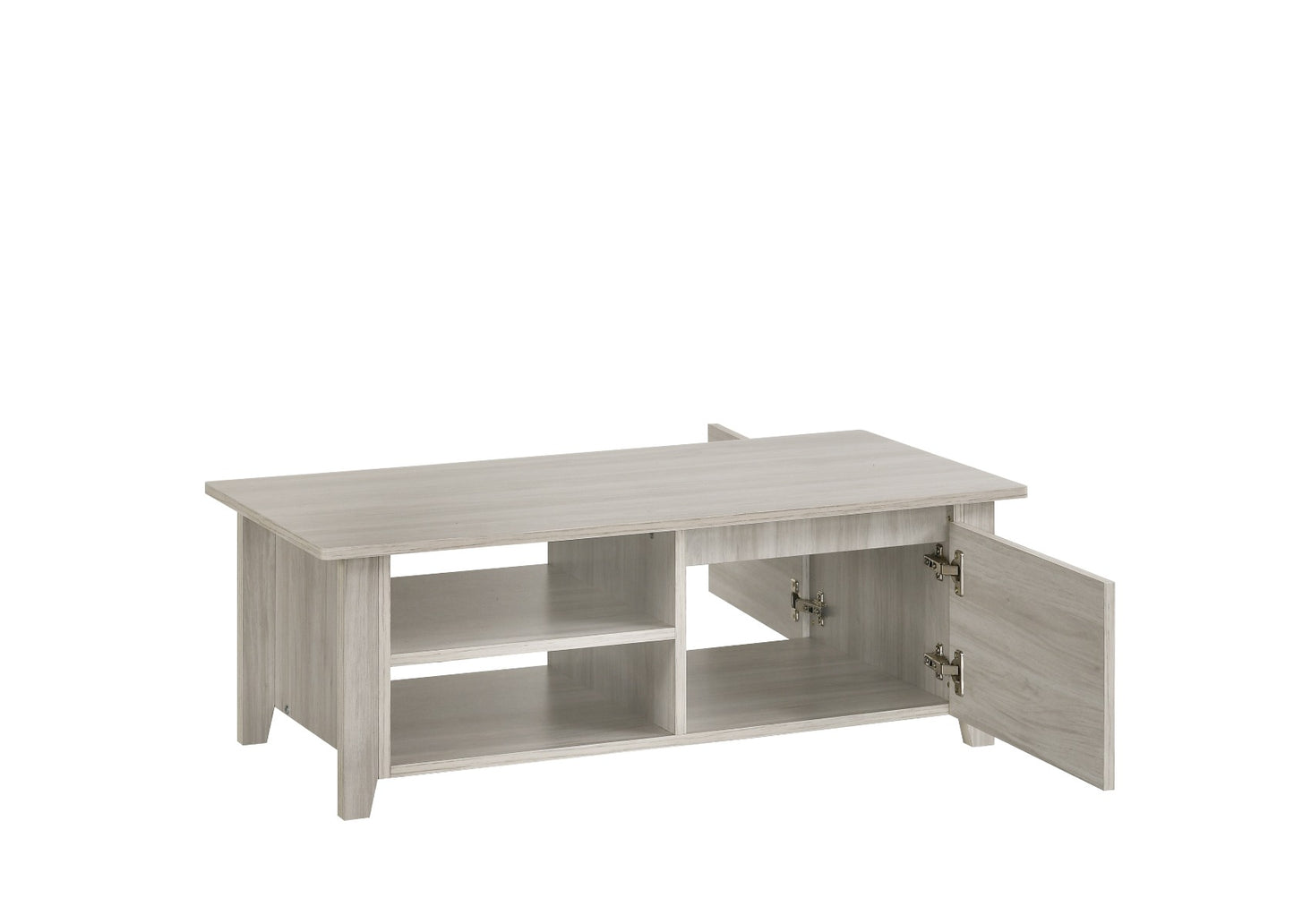 Coffee Table With Open Drawer In White Oak - Cosy Abode