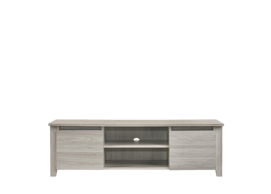 TV Stand Entertainment Unit 120cm In White Oak - Cosy Abode