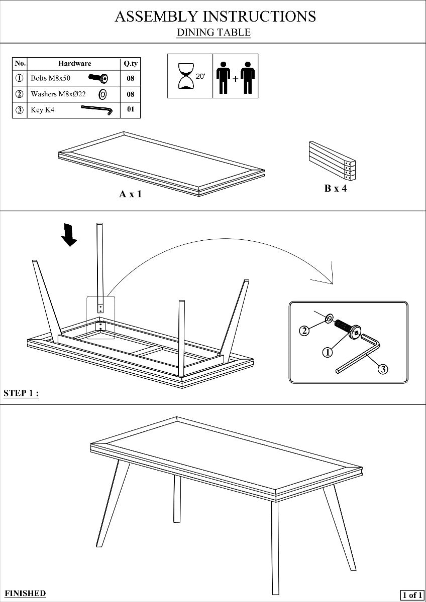 Dining Table 180cm Medium Size Solid Acacia Wooden Frame in Silver Brush Colour - Cosy Abode