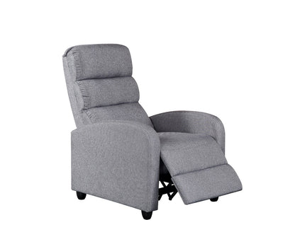 Luxury Fabric Recliner Chair - Grey - Cosy Abode
