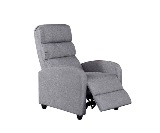 Luxury Fabric Recliner Chair - Grey - Cosy Abode
