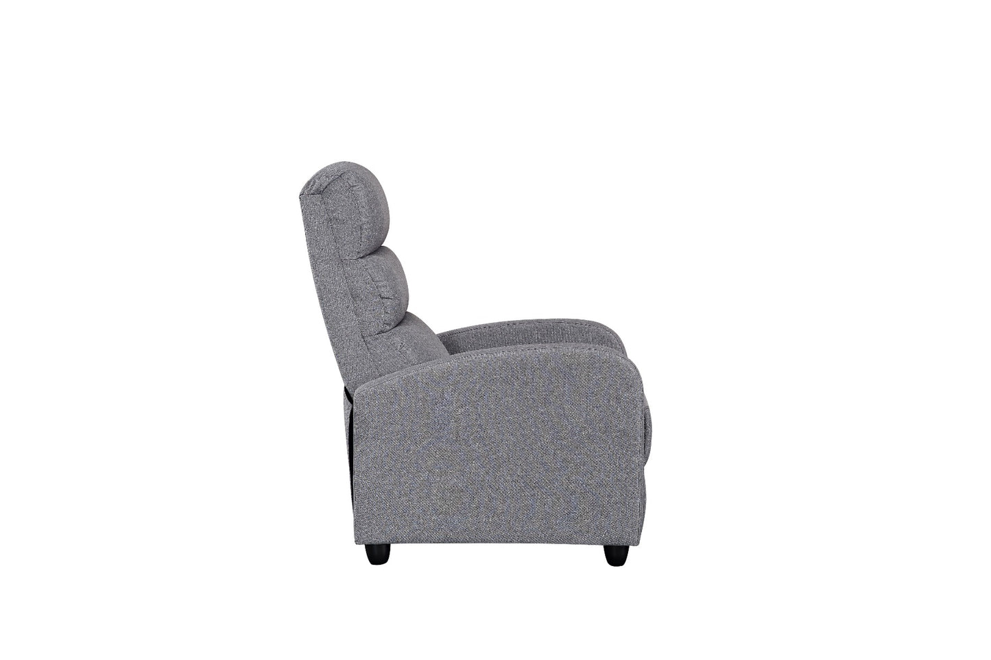 Luxury Fabric Recliner Chair - Grey - Cosy Abode