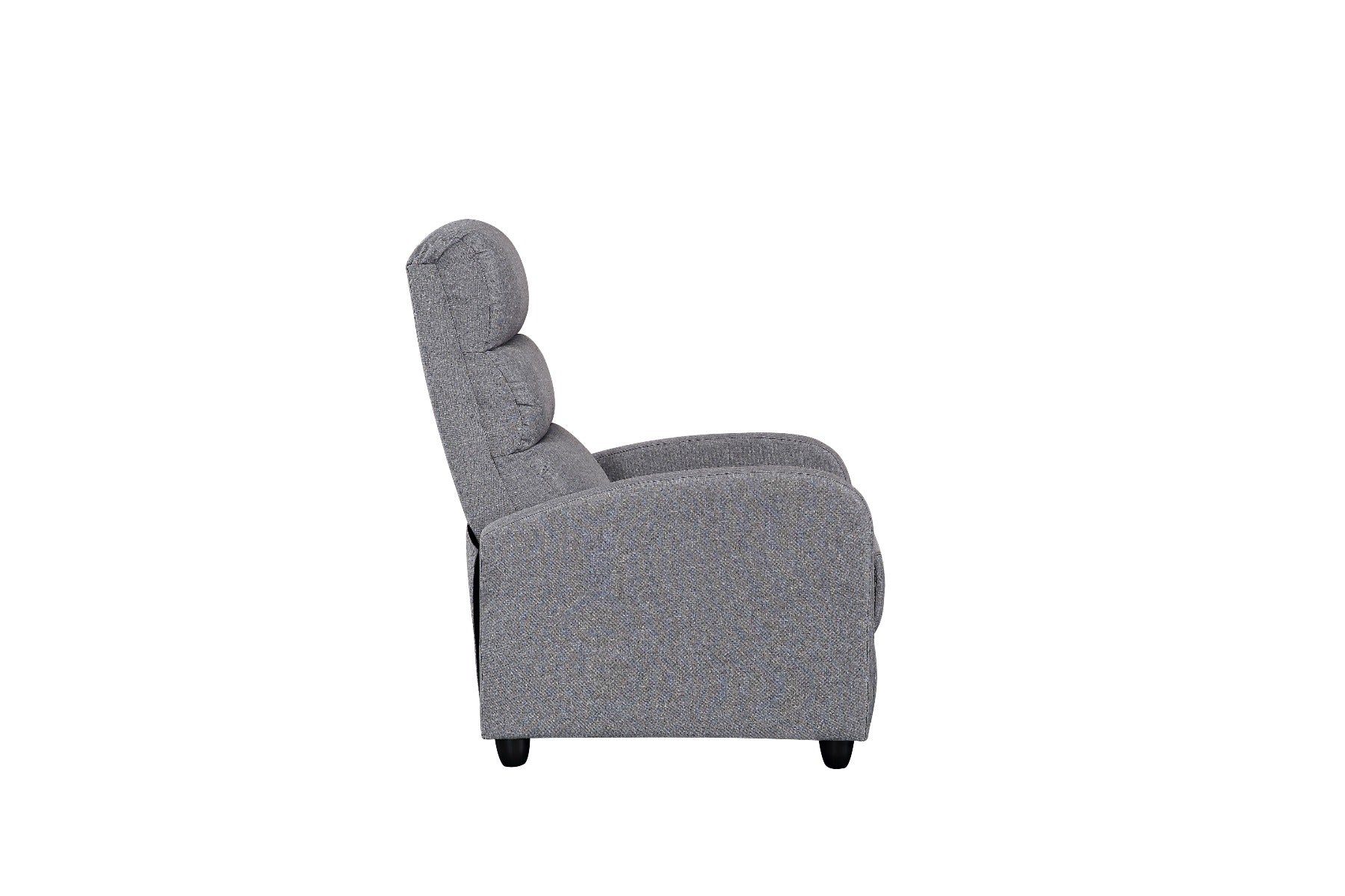 Luxury Fabric Recliner Chair - Grey - Cosy Abode