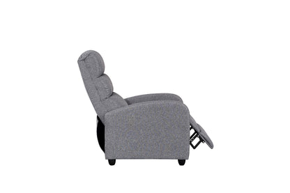 Luxury Fabric Recliner Chair - Grey - Cosy Abode
