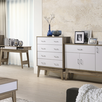 Tallboy Chest of Drawer Oak - Cosy Abode